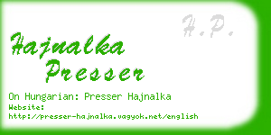 hajnalka presser business card